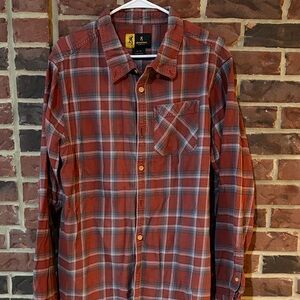 Browning Red and Gray Plaid Casual Shirt
